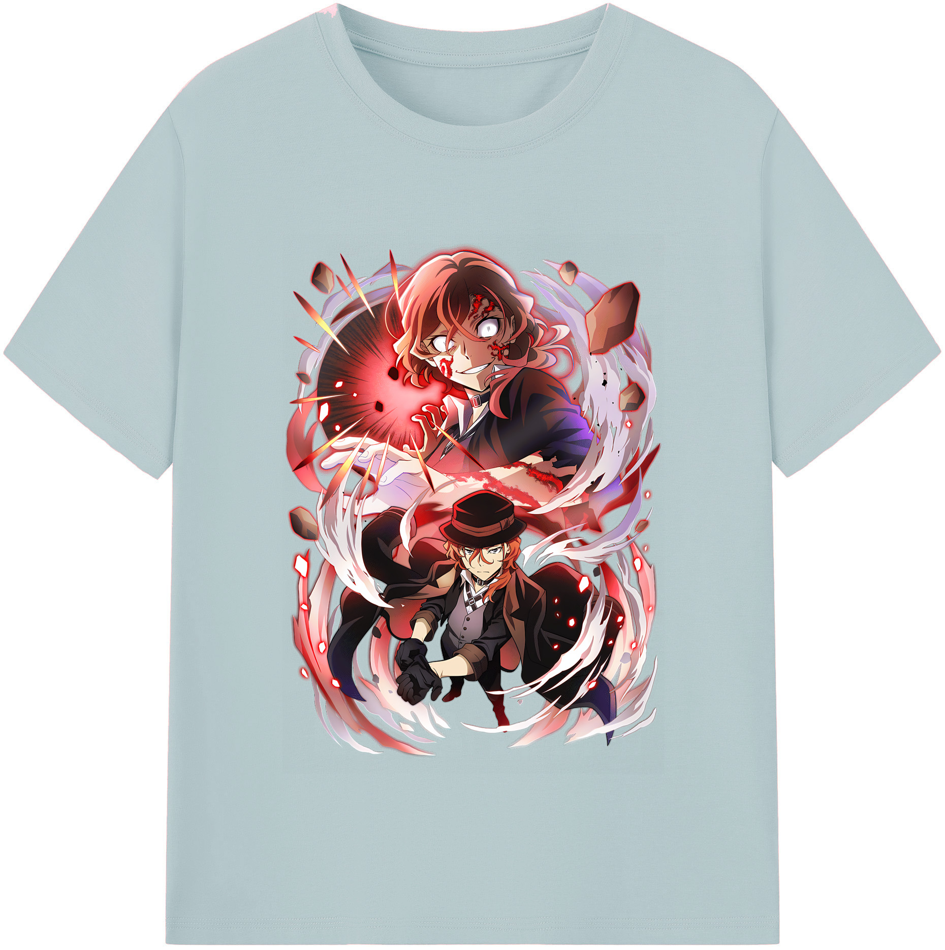 （画像用） 文豪ストレイドッグス Bungo Stray Dogs 綿100％半袖Tシャツ（フロントプリント）
